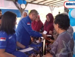 HUT Demokrat Ke-22, DPD Maluku Gelar Syukuran dan Berikan Santunan