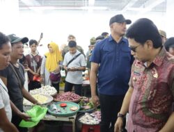 KENDALIKAN INFLASI PJ GUBERNUR TINJAU PASAR MARDIKA BARU